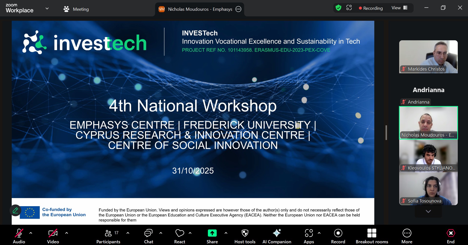 INVESTech 2nd Online National Workshop – Cyprus 🇨🇾 – photo 1